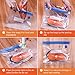 Sous Vide bags 15 Reusable food vacuum seal bags BPA Free Ziplock for Anova and Joule Cookers,1 Hand Pump, 3 Sealing Clips and 3 Sous Vide Clips, Apply for Sous vide cooking &Food Storage/Freezer