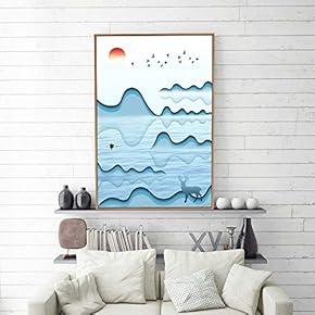 Framed Home Artwork Abstract Simple Style for Living Room Bedroom