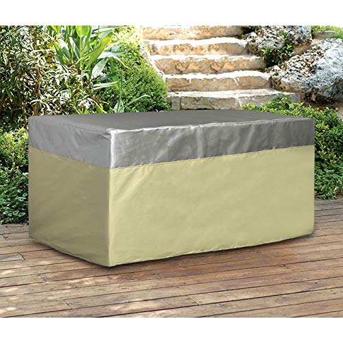 Patio Deck Box Storage Bench Cover, Outdoor Waterproof Deck Box Cover