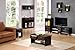Furinno 3 Shelves Cabinet/Bedside Night Stand with 2 Bin Drawers, Espresso Finish