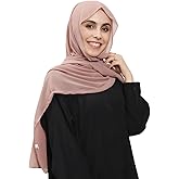 HURESON Instant Chiffon Hijab Set 3-in-1 Hijabs Scarf with Built-in Magnets and Undercap Head Wraps with Modal Cap