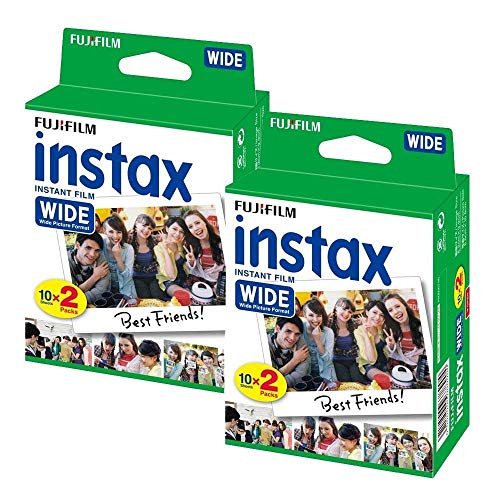 2 Packs (40 Feuilles) Fujifilm Fuji Instax Wide Photo instantané pour Appareil Photo Polaroid 300 210 200 100