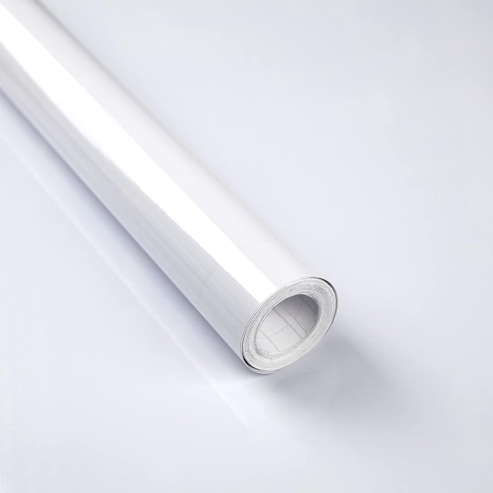 Decoroom White Vinyl Wrap Sticky Back Plastic 40x300cm Self Adhesive