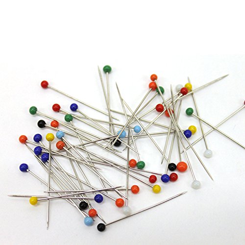 image for Wolf War 800pcs Sewing Pins 38mm Multicolor Glass Ball Head Pins For D