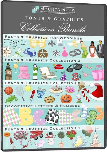 Mountaincow Fonts & Graphics Collections Bundle (Windows & Mac)