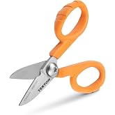 TEKTON Compact Shop Scissors with Cutting Notch | PSR00120