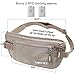 Travel Money Belt Waist Wallet RFID Blocking, Anti-Theft Passport Holder, Hidden Waist Stash for Men Women, Khaki (2 Credit Card RFID Blocking Sleeves Bonus)
