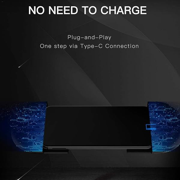 MANGGUO Panel de Juego con Controlador retrctil Estable de conexin Tipo C Controlador de Juego mvil 2 en 1 versin Tipo C con gatillos Controlador de Juego mvil telescpico para Android