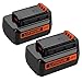 Powilling 2Pack 40 Volt MAX 2.2Ah Lithium Replacement Battery for Black and Decker 40V Battery LBX2040 LBXR36 LBXR2036 LST540 LCS1240 LBX1540 LST136W Black+Decker Lithium Battery