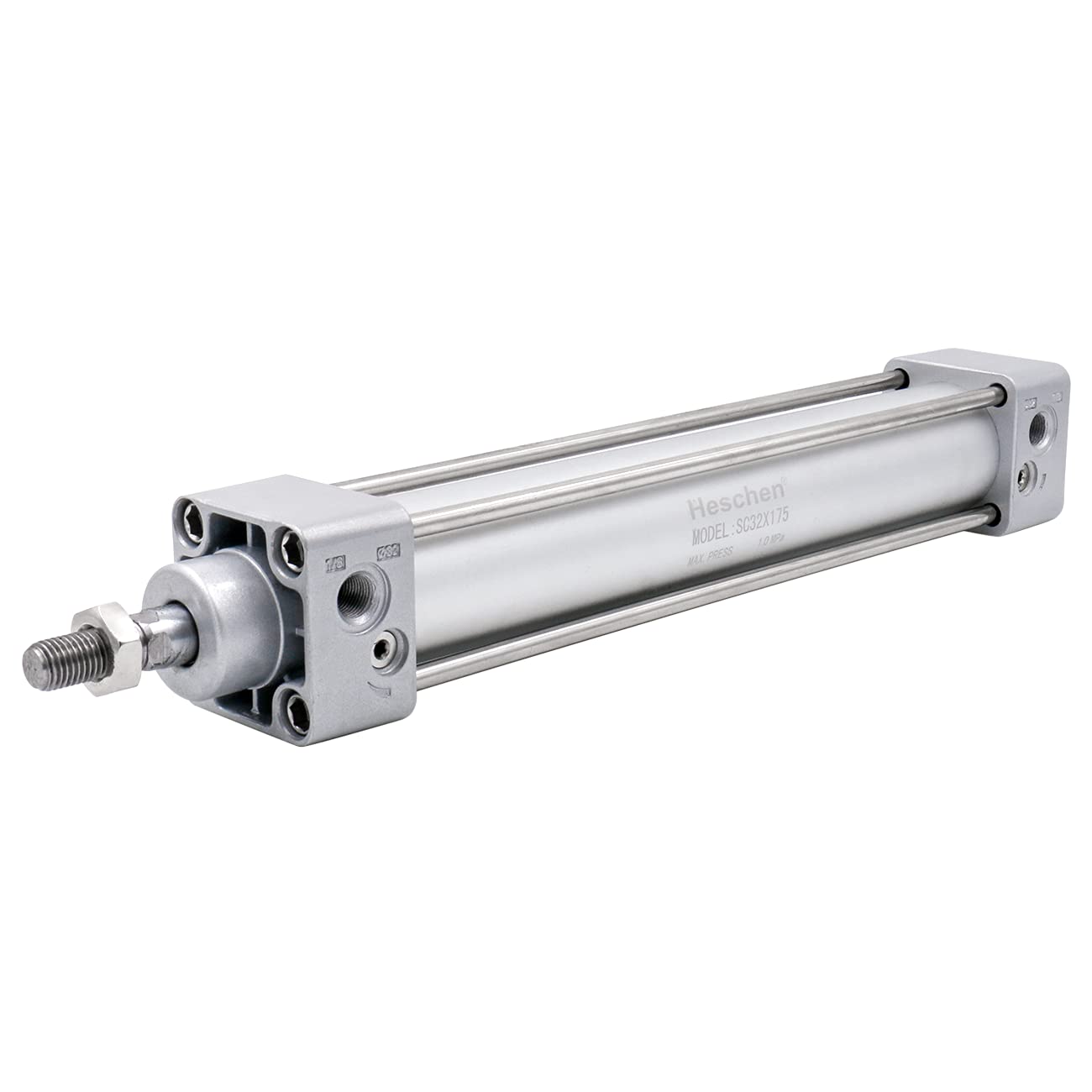 Heschen Pneumatic Standard Cylinder SC 32-175 PT1/8 port, 32mm(1 1/4") Bore, 175mm(7") Stroke,Single Rod Double Action