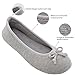 ULTRAIDEAS Women’s Comfort Memory Foam Breathable Knitted Terry Lining Washable Ballerina Slippers Anti-Skid House Indoor Shoes (M /7-8 B(M) US, Gray)