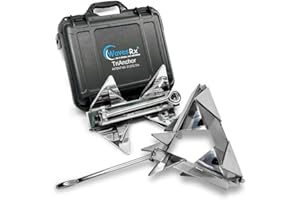 WAVESRX TriAnchor - Stainless Steel Folding PWC & Boat Anchor Kit | Sets Instantly for Effortless Boat & Jet Ski Anchoring | Compact Patent-Pending Design Grips Better Than Plow, Fluke or Box Anchor