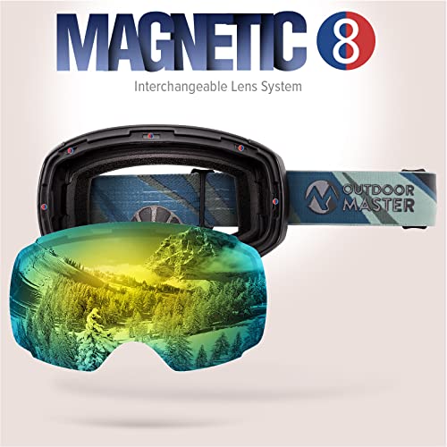 Zealot Ski Goggles, ExAntiFog Color Optimized Snowboard Goggles