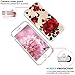 JAHOLAN iPhone SE 2022 Case,iPhone SE 2020 Case,iPhone 8/7 Case,Cute Girl Floral Design Clear Slim Cover Case for iPhone 6/6S/7/8/SE 2020 2022 - Big Red Rose