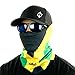 Hoo-Rag - High Performance 100% Moisture Wicking Polyester Microfiber Multi-Functional Face Mask & Neck Cover - UPF 30 - One Size Fits Most - Jamaica Flag