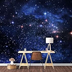 Wall Mural Galaxy Removable Wallpaper Wall Sticker for Bedroom Living Room - 66x96 inches