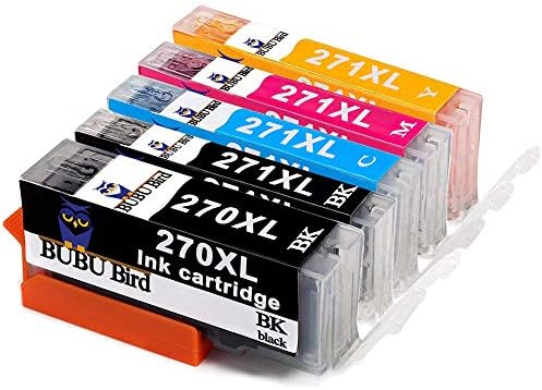 BUBU Bird PGI270 High Yield Compatible Cartridge Compatible Canon PGI-270XL CLI-271XL Cartridge Canon PIXMA TS5020 TS6020 MG6820 MG6821 MG6822 MG5720 MG5721 MG5722 Printer (1Set)