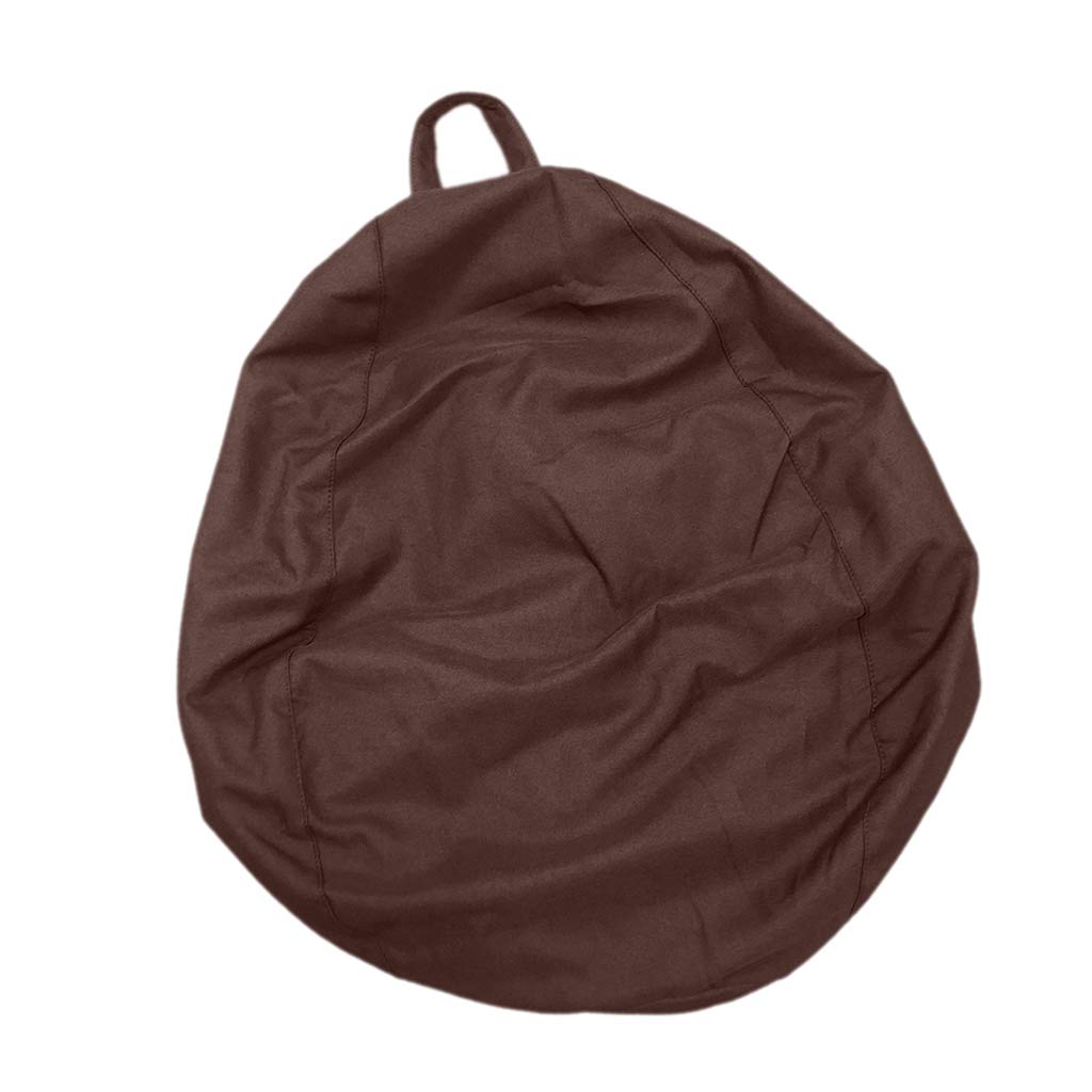 Brown 110cm Bean Bag Chair Covers Replacement Comfy Beanbag Without