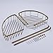 Rozin Dual-Tier Bathroom Kitchen Corner Shelf Shower Caddy Holder Antique Brass
