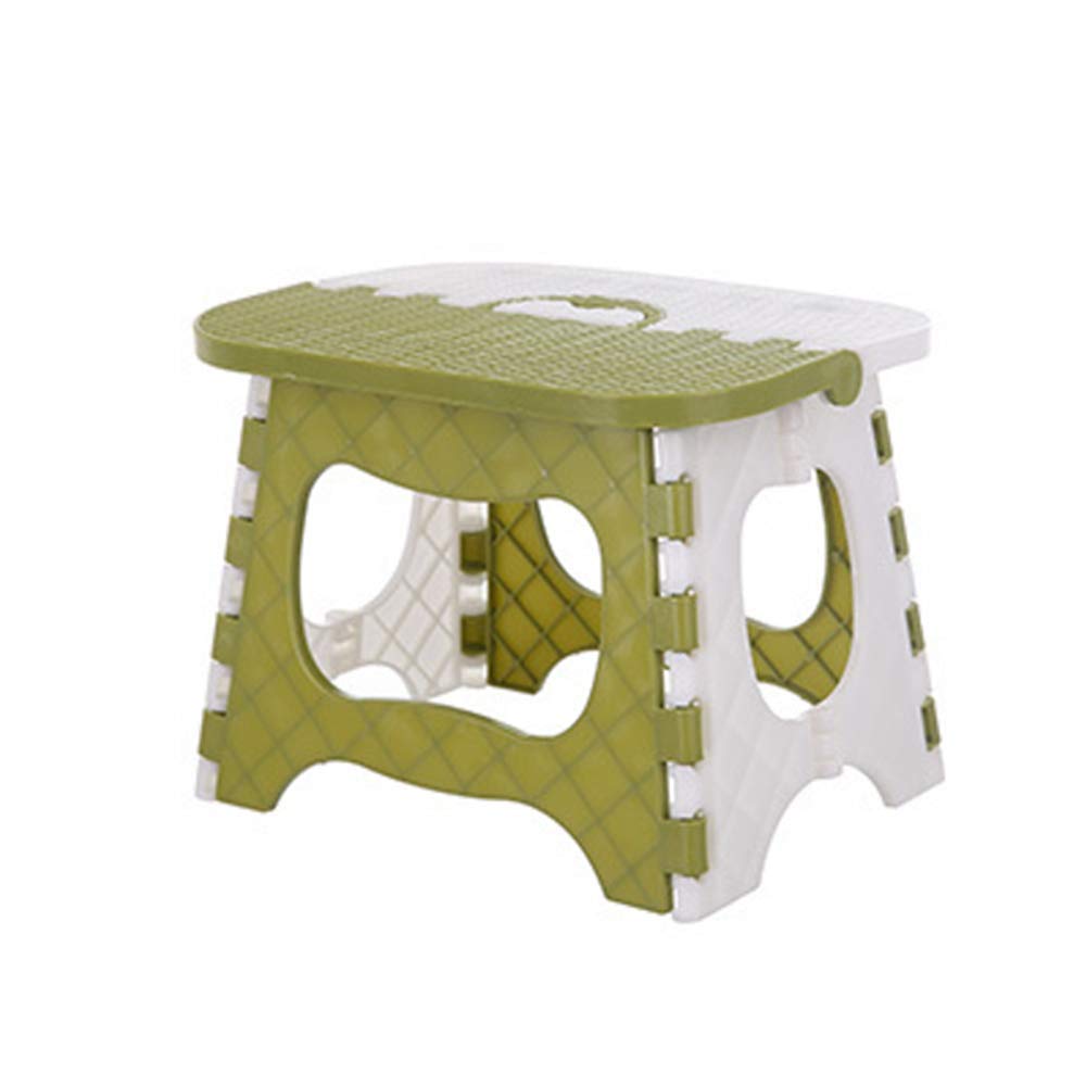 kabinga YM 100 Plastic Simple, Small Bathroom Bench, Portable Folding Fishing Stool for Adults Outdoor for Kids, Green, Unisex-Youth, M