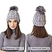 Braxton Knit Hat for Women - Pom Cable Winter Warm Fleece Beanie - Wool Snow Cuff Outdoor Ski Cap