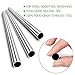 Reusable Boba Straws and Smoothie Straws with Silicone Tips, 12mm/0.5