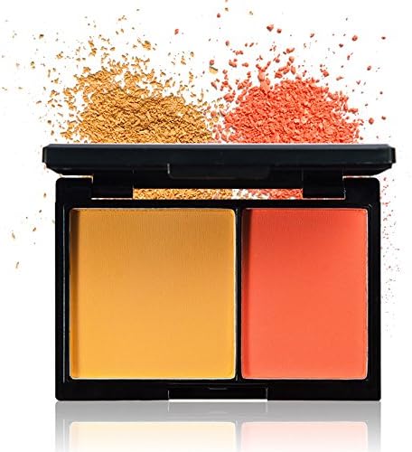 HML Professional 6 color Palette Cheek Blush Powder Matte&amp;Mieco-Pearlescent Face Makeup Pressed Powder Contouring Blush (SH001-3# Matte)