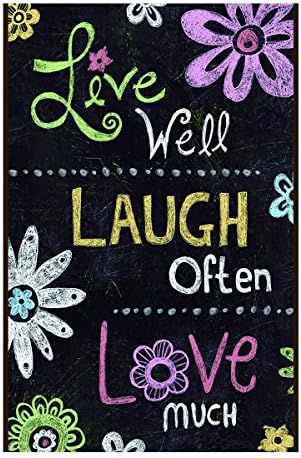KIDDIE Flag Live Laugh Love Chalkboard Decorative Garden flags decorative flags initial flags party flags 12.5 x 18 Inch Double Sided banner home flags Print house flags