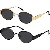 WOWSUN Trendy Oval Sunglasses for Women 2024 Retro Classic Shades UV400 Protection