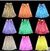 ASIBT 10pc/lot Hawaiian Adult Luau Flowered Grass Skirt, 23 inch Long Hula Skirt