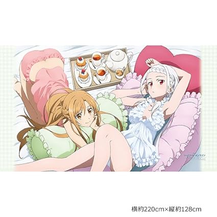 Curtain soul Long Edge Sword Art Online Ordinal Scale Asuna & Yuna Sheet Approx. 220 cm X Width 128 cm