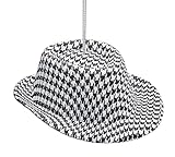 1 X Houndstooth Fabric Hat Ornament -Christmas Holiday Ornament Gift