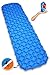 CampBro Lightweight Sleeping Pad, Connectable For 2 or 1 Person, Self Inflating Mat for Camping, Backpacking, Hiking: Compact Air Mattress, Inflatable Insulated, Ultralight Air Mattress for Travel