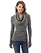 PattyBoutik Women's Scoop Neck with Infinity Scarf Marled Sweater