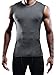 NELEUS Men's 3 Pack Compression Shirt Sport Athletic Workout Tank Top,02,Black,Grey,Blue,M,Tag L