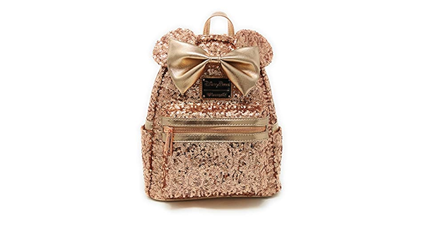 rose gold mickey mouse backpack