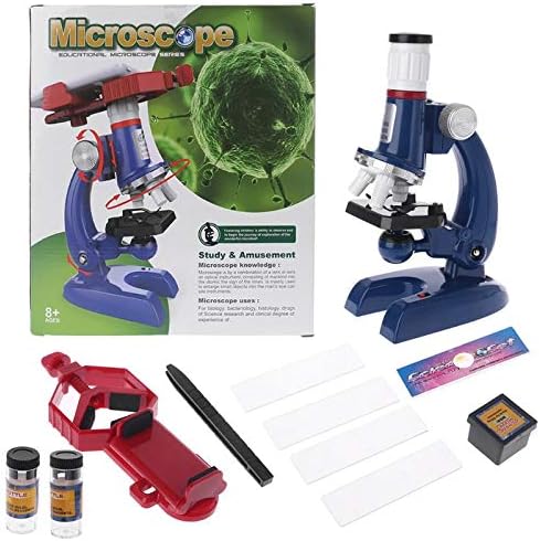Lisanl Educational Toy Gift - 100X-1200X Biological Microscope Kit W/Mobile Phone Holder
