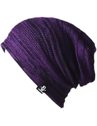 VECRY Kids Slouchy Beanie Winter Hat Cute Boys Girls Children Knitted Skull Cap (Retro-Purple)