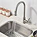 VCCUCINE Commercial High Arc Stainless Steel Single Handle Pull Down Sprayer Brushed Nickel Kitchen Sink Faucet, Pull Out Kitchen Faucet