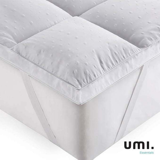 Umi. Essentials Ultra Soft Mattress Topper Protector, Microfibre Double