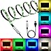 Black PCB TV Backlight Kit,Computer Case LED Light,eTopxizu 3.28Ft Multi-Colour 30leds Flexible 5050 RGB USB LED Strip Light with 5v USB Cable and Mini Controller for TV/PC/Laptop Background Lighting