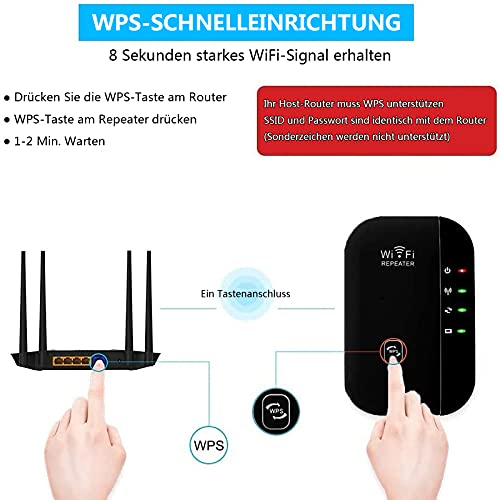 Maofuxing-Repetidor-WiFi-300Mbps-Amplificador-WiFiAmplificador-Senal-WiFi-de-300-MbpsAmplificador-de-Senal-Admite-Redes-WLAN-de-24-GHzFacil-de-Configurar-Compatible-con-Enrutador-y-Fibra