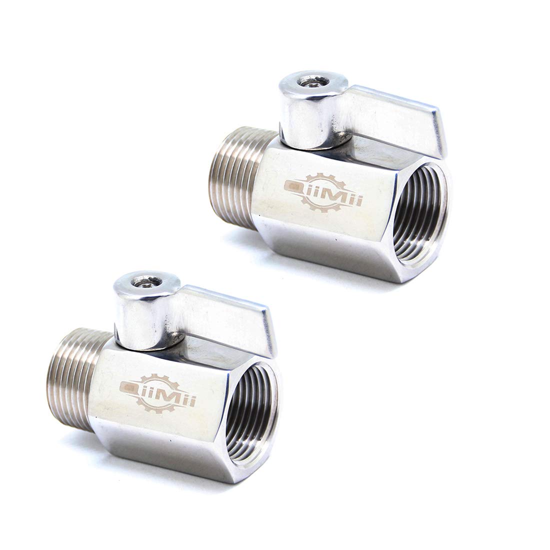 Photo 1 of 3/4" Stainless Steel 304 Mini Ball Valve NPT Female x Male Thread SS304 2PCS