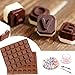 Hot Sale! AMA(TM) 26 Letters Silicone DIY Chocolate Mold Sugar Jelly Candy Ice Cube Mould Cake Cupcake Baking Mold (Coffee)