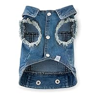 United Pups Designer Jean Jacket for Dogs (Chill Pups, Small)