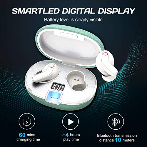 T15 Wireless Earbuds, in Ear Bluetooth 5.0 Headphones with LED Display Charging Case, Waterproof Low Latency Stereo True… - Image 3