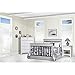 Dream On Me Chesapeake 5-In-1 Convertible Crib, Platinum and Navy