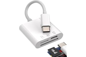 USB C SD Card Reader Adapter, USB 3.0 Type C Micro SD TF Adapter with Charging Port PD100W, USB C to USB Camera Memory Card R
