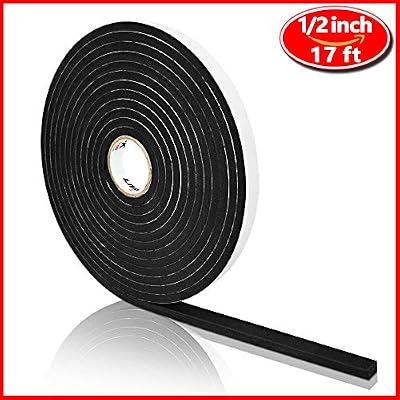 High Density Foam Tape, Seal Strip Self Adhesive Weather Stripping for Doors Seal and Window, Insulation Single Sided Foam Strips
