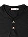 H2H Mens Basic Casual Slim Fit Henley T-shirt 3/4Sleeves BLACK US XL/Asia 2XL (CMTTS0194)